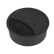 Cable grommet Ø60x22mm aluminum with brush black