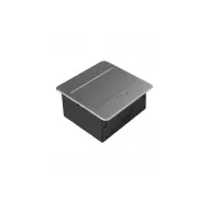 AVARO pull-out power socket, 1xSchuko, 2xUSB A, cable L1.5m, silver