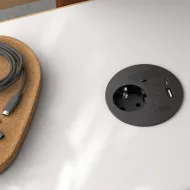 Rozečių blokas LOOP IN CHARGE 1xCEE7/3+1xUSB A/C 22W, 1 laidui, juodas, laidas L2000