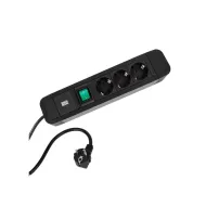 3-way power strip PRIMO 2, 3xCEE7/3, with switch, with supply cable L2000mm