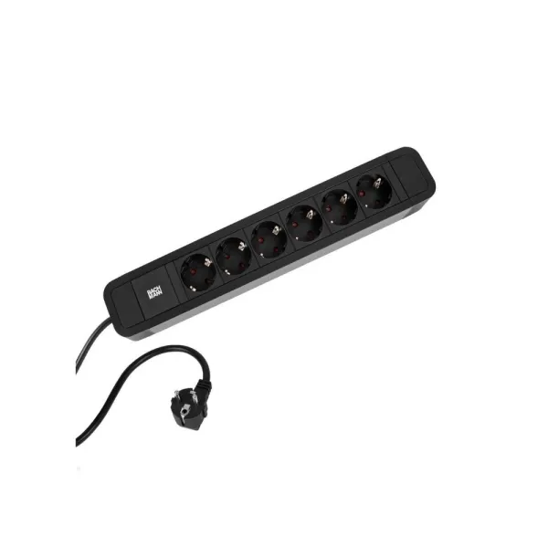 6-way power strip PRIMO 2, 6xCEE7/3, with supply cable L2000mm