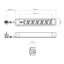 6-way power strip PRIMO 2, 6xCEE7/3, with supply cable L2000mm
