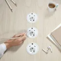 Rozečių blokas POWER DOT 1x250V, 2xUSB-C jungtys, 1 kanalas laidui, laidas L1500mm, baltas