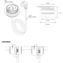 Power distributing unit POWER DOT 1x250V, 2xUSB-C connections, 1 cable through, cable L1500mm, white