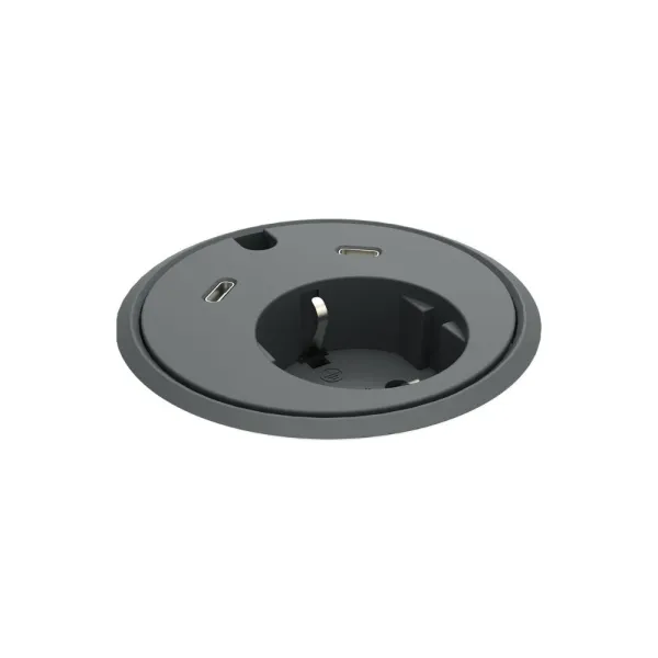 Rozečių blokas POWER DOT 1x250V, 2xUSB-C jungtys, 1 kanalas laidui, laidas L1500mm, juodas