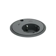 Rozečių blokas POWER DOT 1x250V, 2xUSB-C jungtys, 1 kanalas laidui, laidas L1500mm, juodas