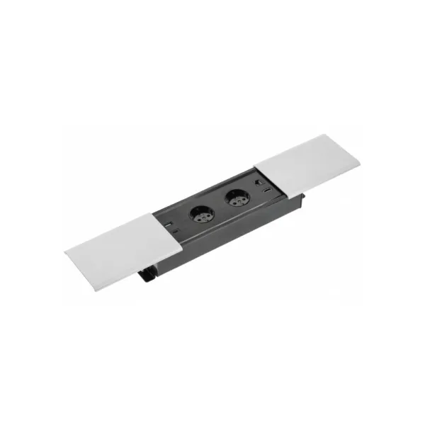 Rozečių blokas PRESTINO 2xSchuko, USB-A+C kroviklis, 1xRJ45, 1xHDMI, pilka