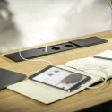 Rozečių blokas PRESTINO 2xSchuko, USB-A+C kroviklis, 1xRJ45, 1xHDMI, pilka
