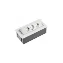 Rozečių blokas SOFT 3xschuko, balta, laidas L1500mm,