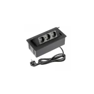 Power distributing unit SOFT 3xSchuko, black, cable L1500mm
