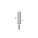 Aliuminium profile for shoe shelf 2351 5x20mm, L3000mm, grey