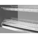 Dish rack with aluminum frame W900mm white