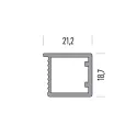Frame profile 2368, for gluing, L3000mm, aluminium anodized