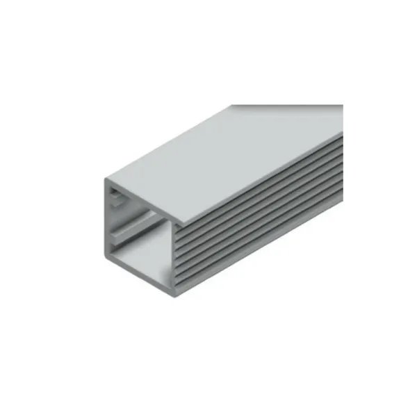 Frame profile 2368, for gluing, L3000mm, aluminium, brown metal grey