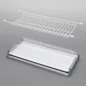 Dish rack with aluminum frame W900mm white