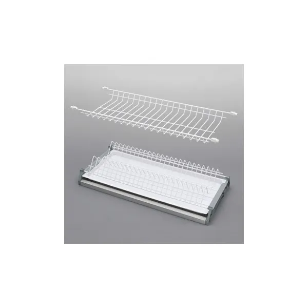Dish rack with aluminum frame W900mm white