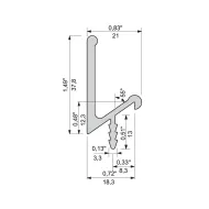 Profilis aliuminis rankenėlei L3500mm