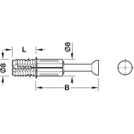 Sąvarža greito jungimo 11,5x24mm, sriegis Ø8mm,