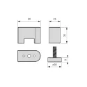 Adjustable support for Stili Ellipse vertical profile A, black
