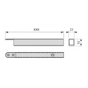 Upper wall connection element L295mm black