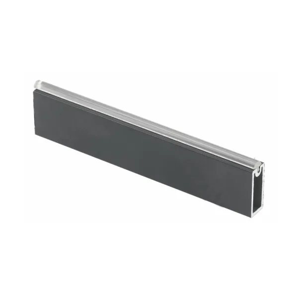 Vamzdis stačiakampis su silikonine apsauga, 30x12mm, L3000mm, antracitas