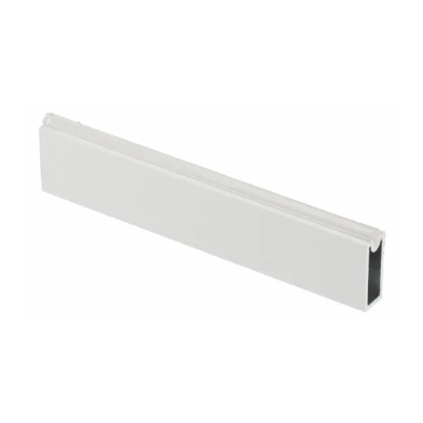 Rectangular rail with silicone protection, 30x12mm, L3000mm, white