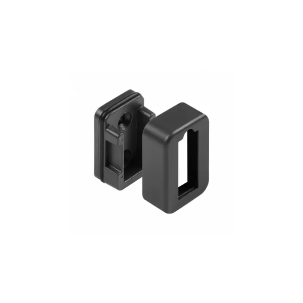 Laikiklis 30x12mm, vamzdžiui, galinis su dangteliu antracitas