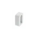 Laikiklis 30x12mm, vamzdžiui, galinis su dangteliu baltas