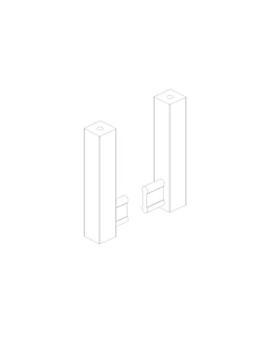 Clothes hanger tube support - top fixing