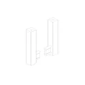 Clothes hanger tube support - top fixing