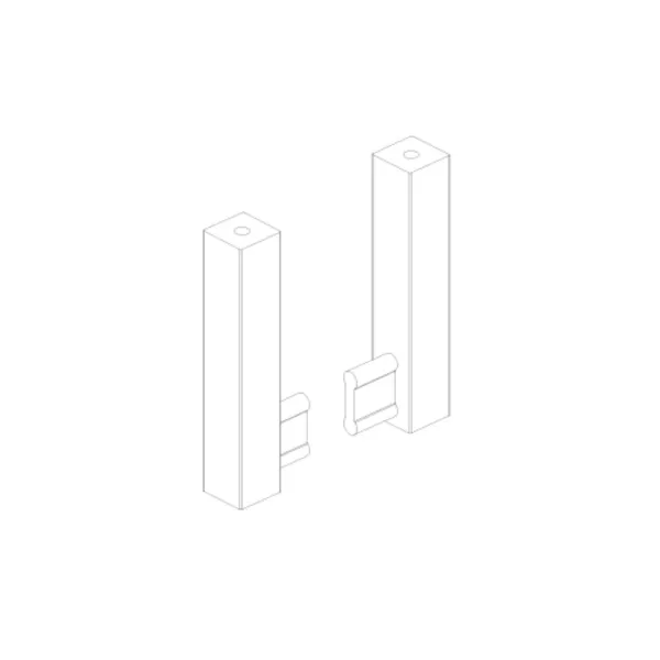 Clothes hanger tube support - top fixing