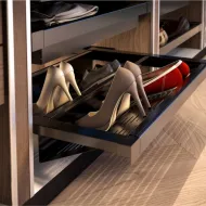 Metal drawer for shoes W700mm with soft closing, grayanthracite