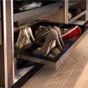 Metal drawer for shoes W800mm with soft closing, grayanthracite