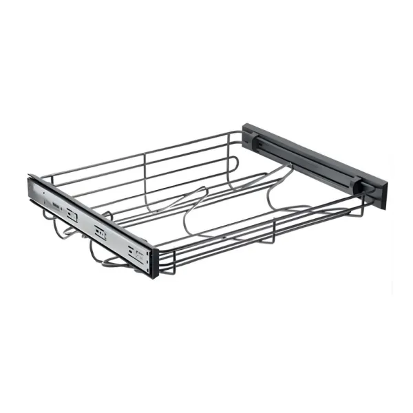 Pull out shoes rack W700mm with soft closing, anthracite