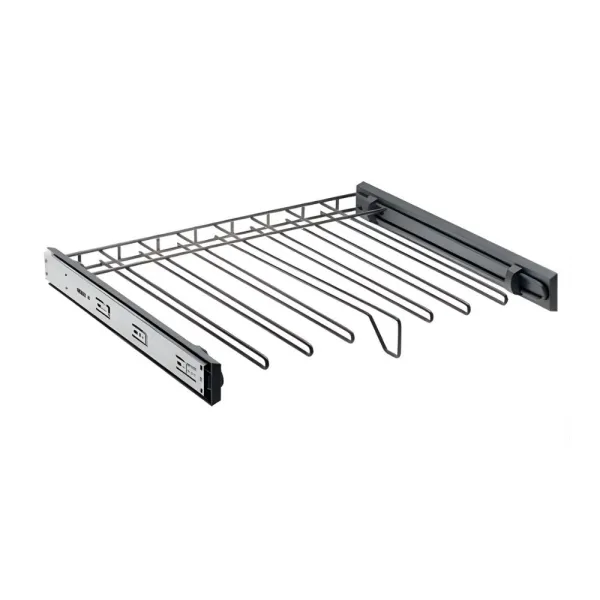 Kabykla kelnėms P700mm, ištraukiama, švelniu uždarymu antracitas