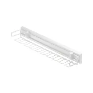 Belt and tie rack, with soft close, white