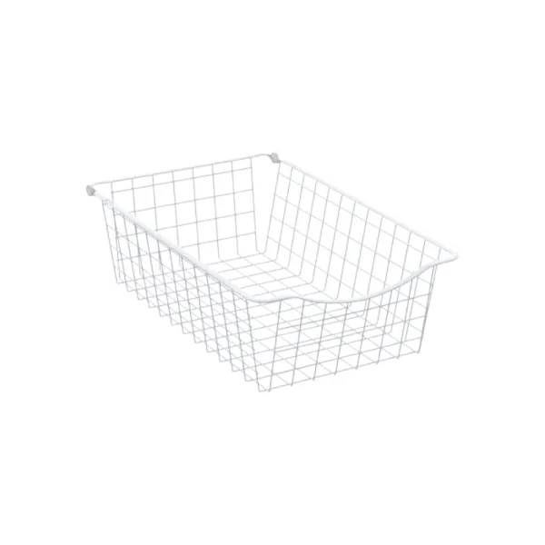 Wire basket Norscan, W400mm, H150mm, Ø500mm, white