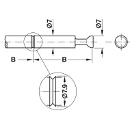 Sąvarža MINIFIX dviguba L68mm, (2xB34mm,)