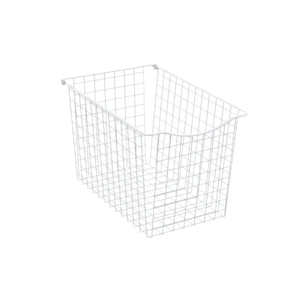 Wire basket Norscan, W400mm, H330mm, Ø500mm, white
