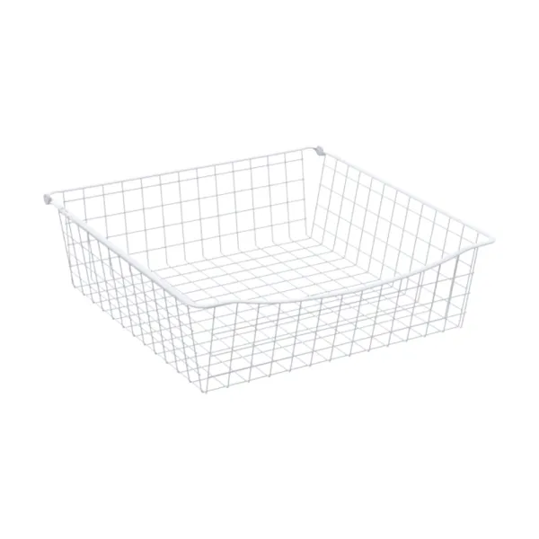 Wire basket Norscan, W600mm, H150mm, Ø500mm, white