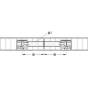 Double-ended bolt, Häfele Minifix®, with ridge, bolt hole Ø7mm