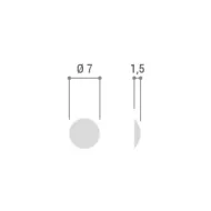 Bumper, adhesive 7x1.5mm (50 pcs)