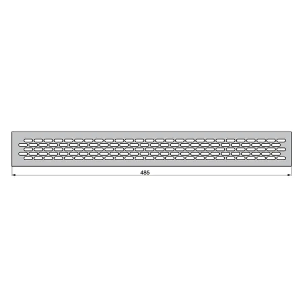 Ventilation grill aluminum 60x485mm