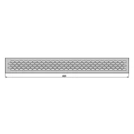 Ventilation grill aluminum 60x485mm