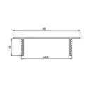 Ventilation grill aluminum 60x485mm