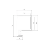 Frame from P-M165 profile with MODUS hinges