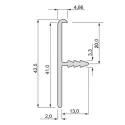 Aluminium panel trim, recessed, from profile P-A12