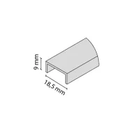 Aluminium panel trim, surface-mounted, from profile P-A18