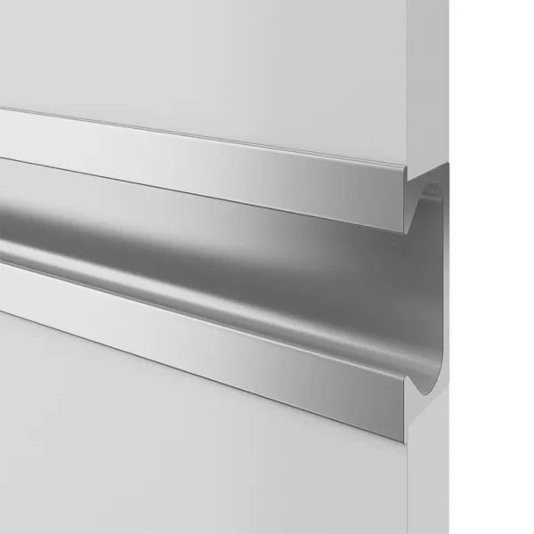 Aluminium handle, recessed, with gasket, from profile P-A28