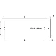 ventilation trims, plastic, with fixing clips, with louvres
